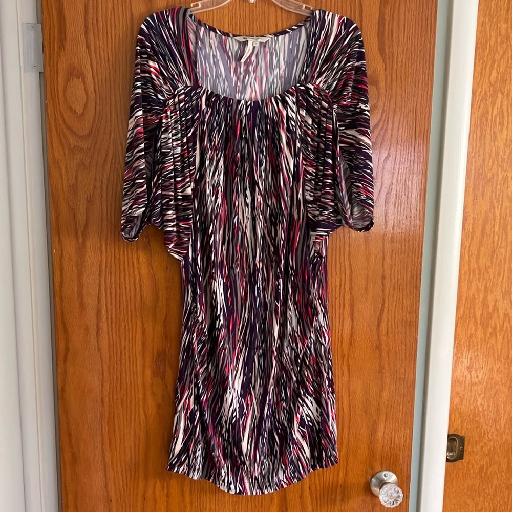 BCBGeneration Black and Pink Patterned Blouse